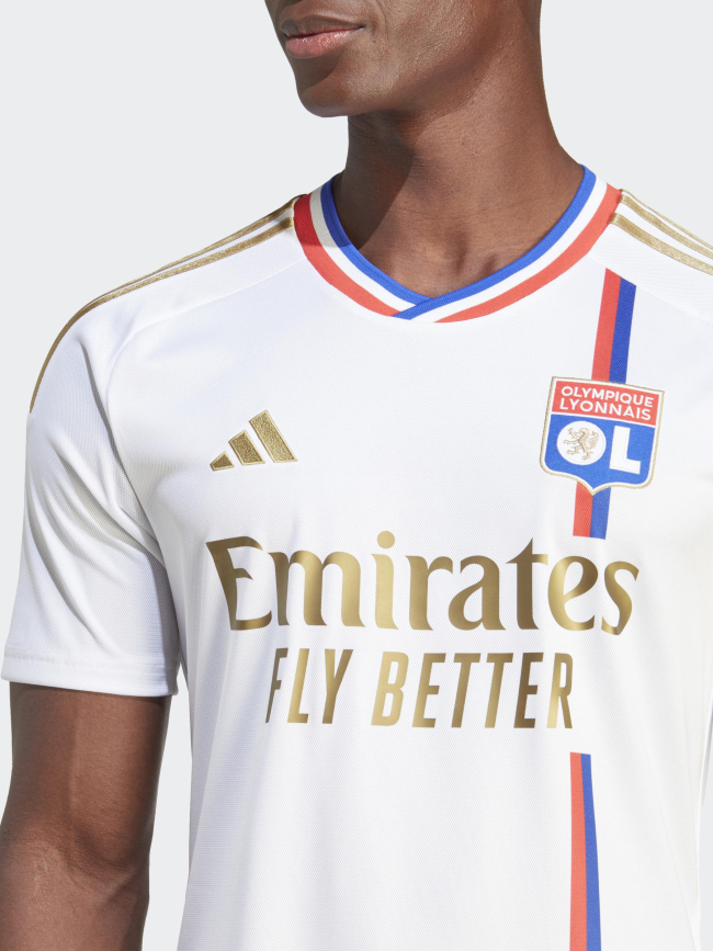 Maillot de football OL domicile blanc homme - Adidas