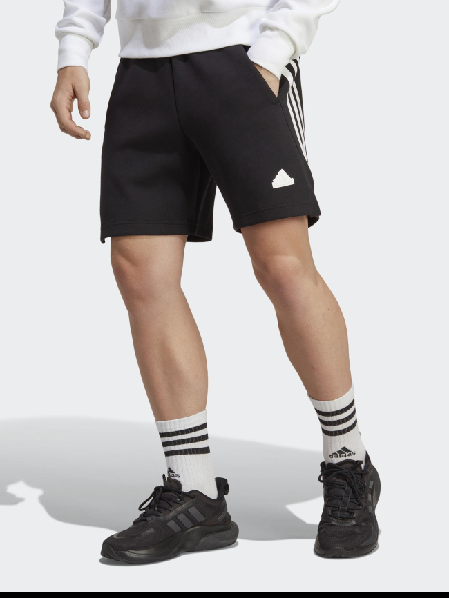 Short avec bandes noir homme - Adidas