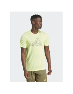 T-shirt logo vert fluo homme - Adidas