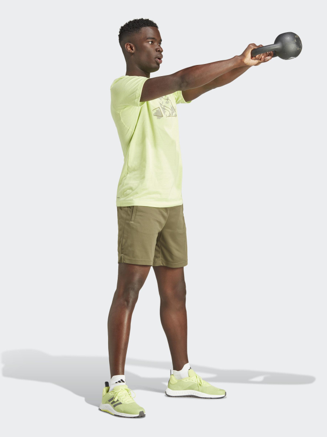T-shirt logo vert fluo homme - Adidas