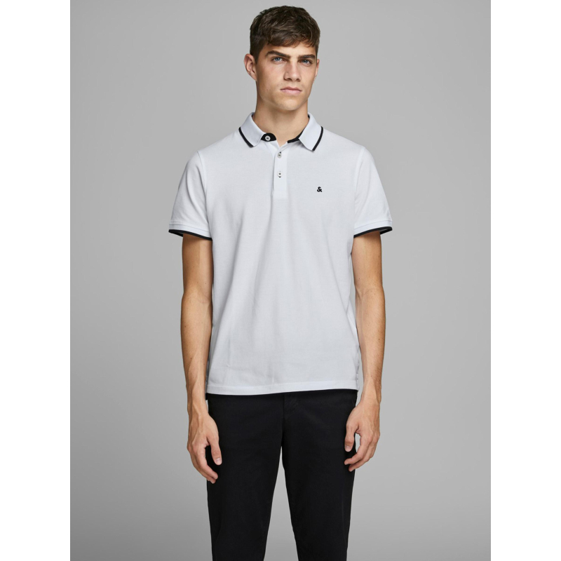 Polo manches courtes blanc homme - Jack & Jones