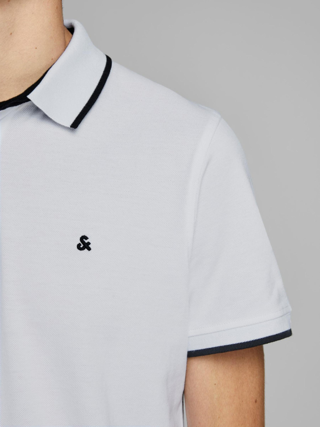 Polo manches courtes blanc homme - Jack & Jones