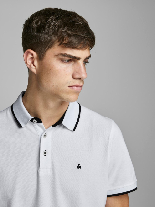 Polo manches courtes blanc homme - Jack & Jones