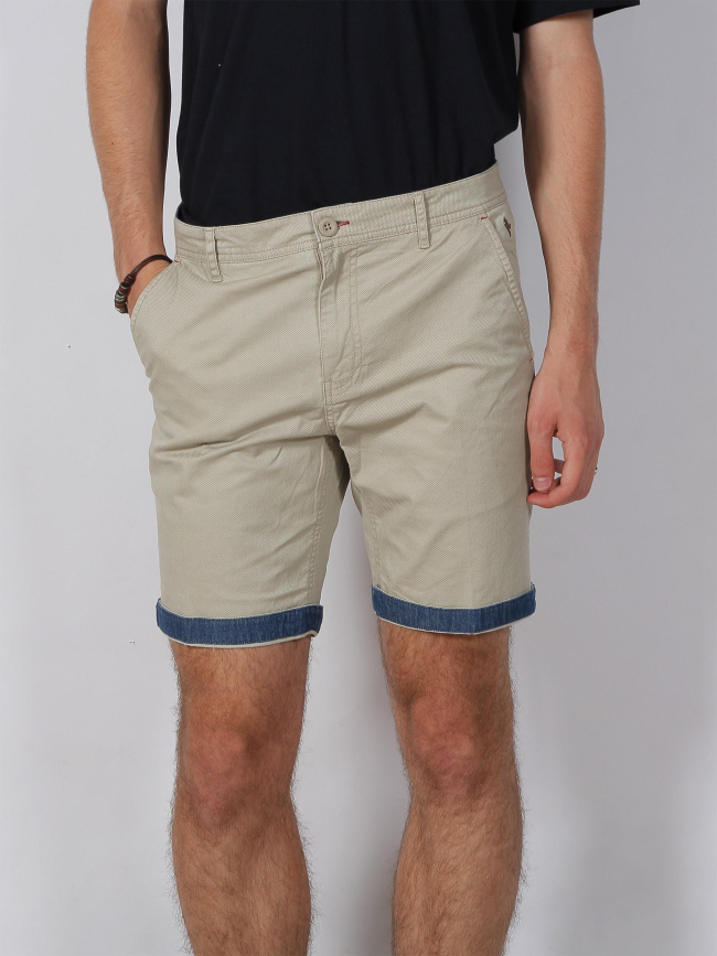 Short chino quadrillé cally beige homme - Sun Valley