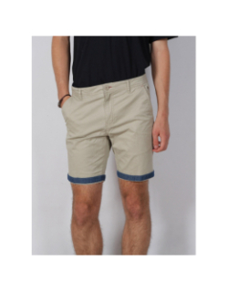 Short chino quadrillé cally beige homme - Sun Valley