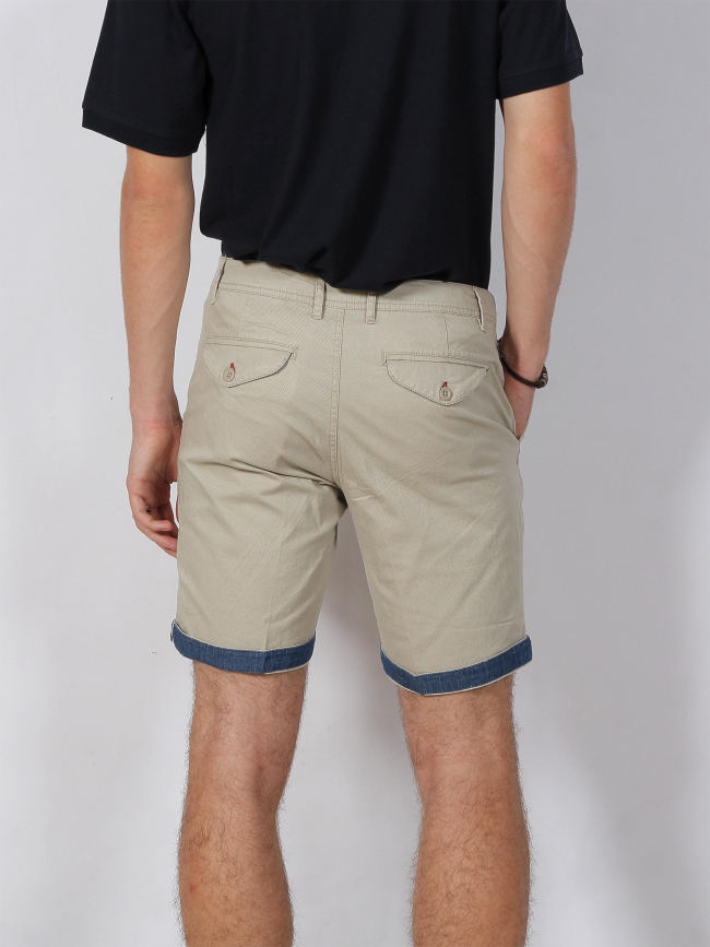 Short chino quadrillé cally beige homme - Sun Valley