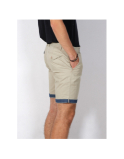 Short chino quadrillé cally beige homme - Sun Valley