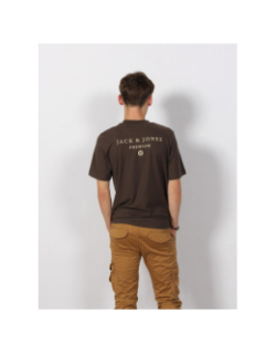 T-shirt back print mason marron foncé homme - Jack & Jones