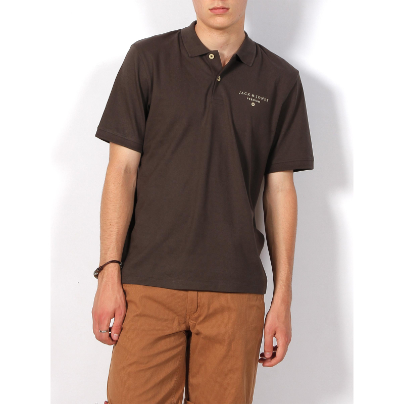 Polo mason marron foncé homme - Jack & Jones