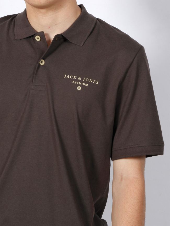 Polo mason marron foncé homme - Jack & Jones