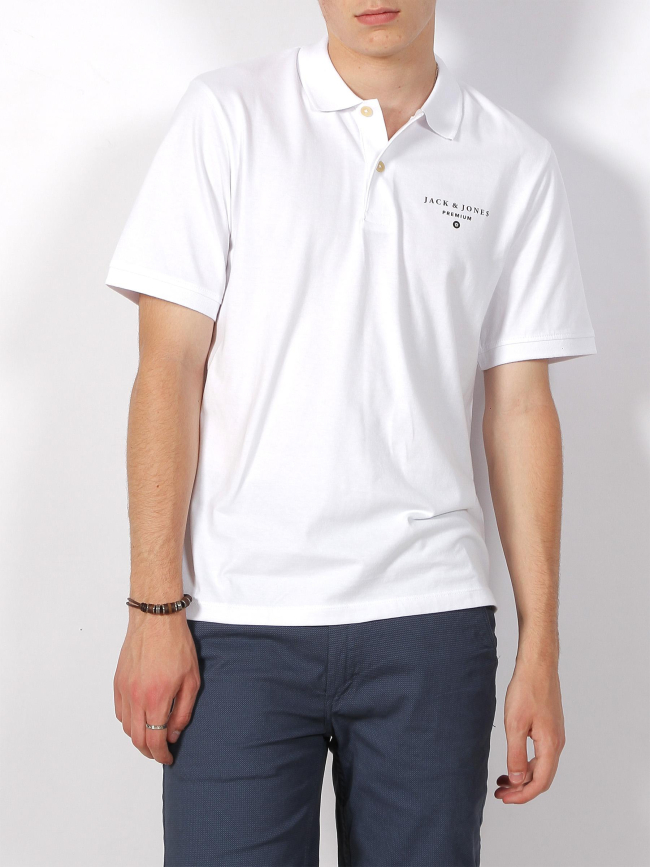 Polo mason blanc homme - Jack & Jones