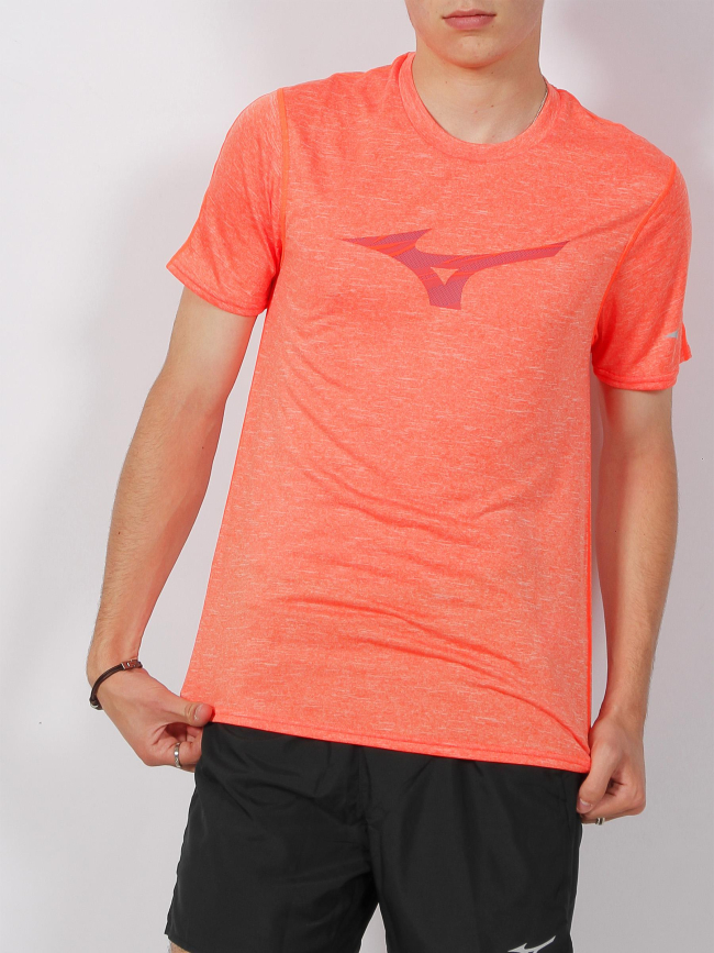 T-shirt core rb orange homme - Mizuno