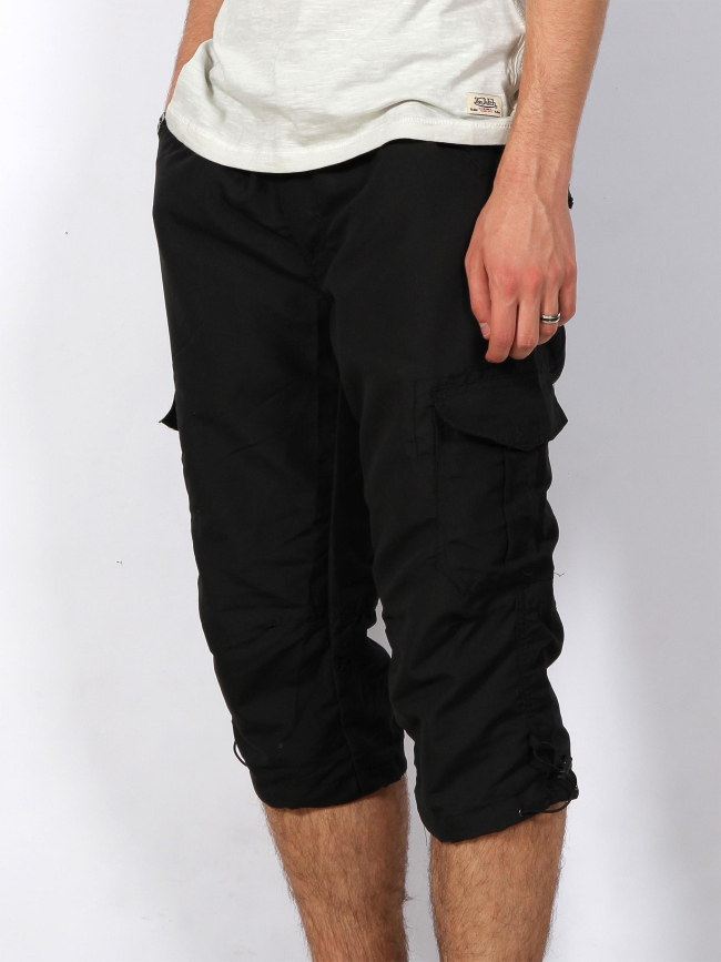 Pantacourt cargo microfibre noir homme - Rms 26