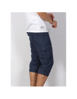 Pantacourt cargo microfibre bleu marine homme - Rms 26