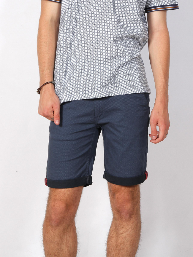 Short chino twill stretch imprimés bleu marine - Rms 26