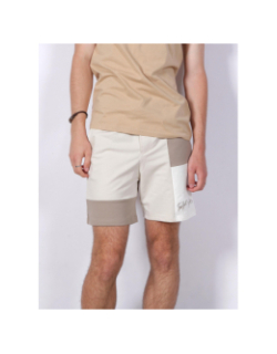 Short tricolore marron beige homme - Project X Paris