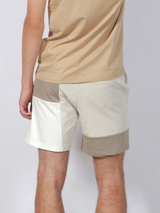 Short tricolore marron beige homme - Project X Paris