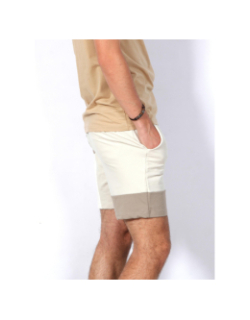 Short tricolore marron beige homme - Project X Paris