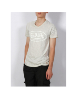 T-shirt logo imprimé gris clair homme - Von Dutch