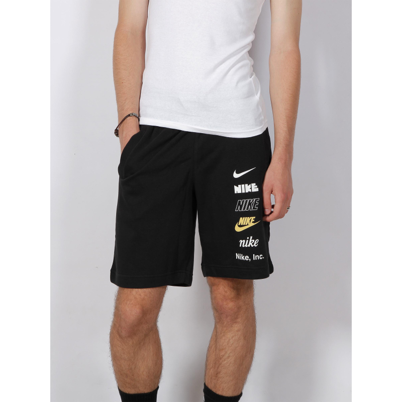 Short jogging club+ multi-logos noir homme - Nike