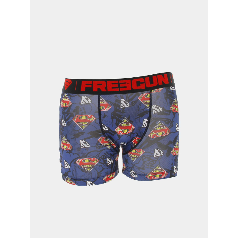 Boxer en microfibre superman bleu marine homme - Freegun