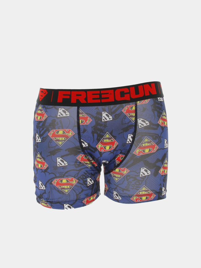 Boxer en microfibre superman bleu marine homme - Freegun