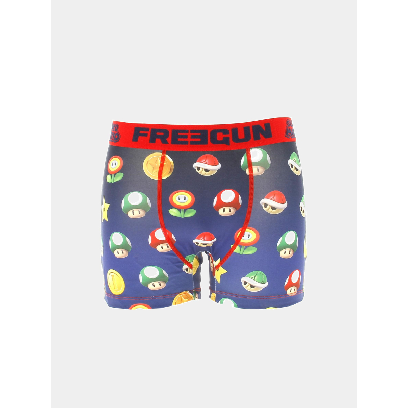 Boxer en microfibre champignon bleu marine homme - Freegun