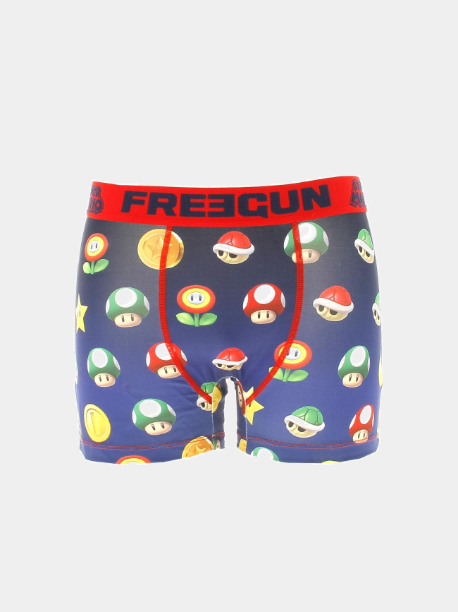 Boxer en microfibre champignon bleu marine homme - Freegun