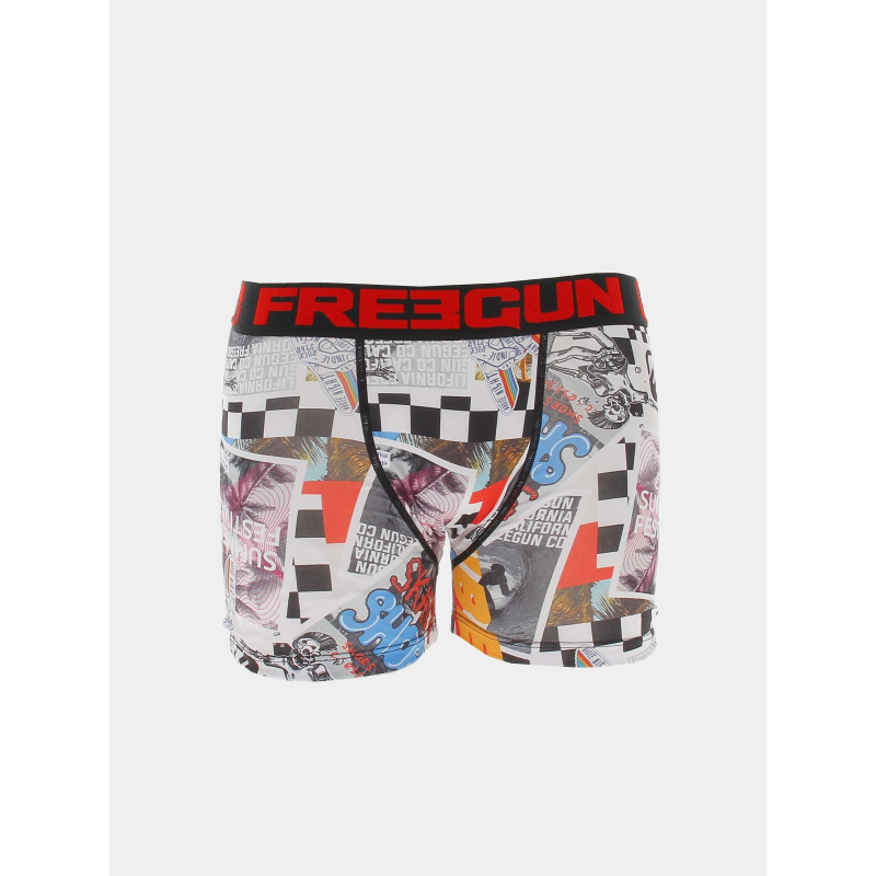 Boxer en microfibre tag multicolore homme - Freegun