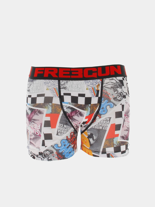 Boxer en microfibre tag multicolore homme - Freegun