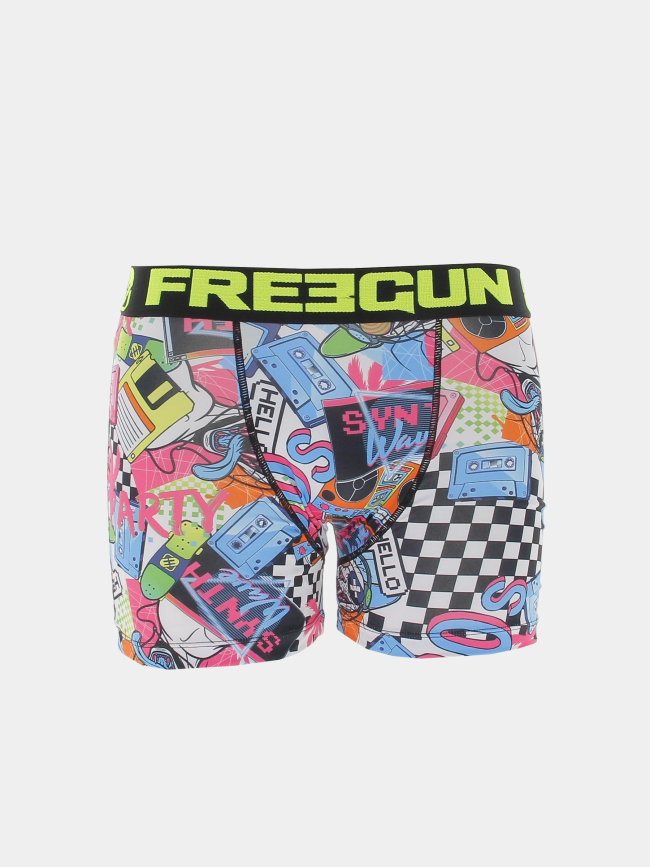 Boxer en microfibre street multicolore homme - Freegun