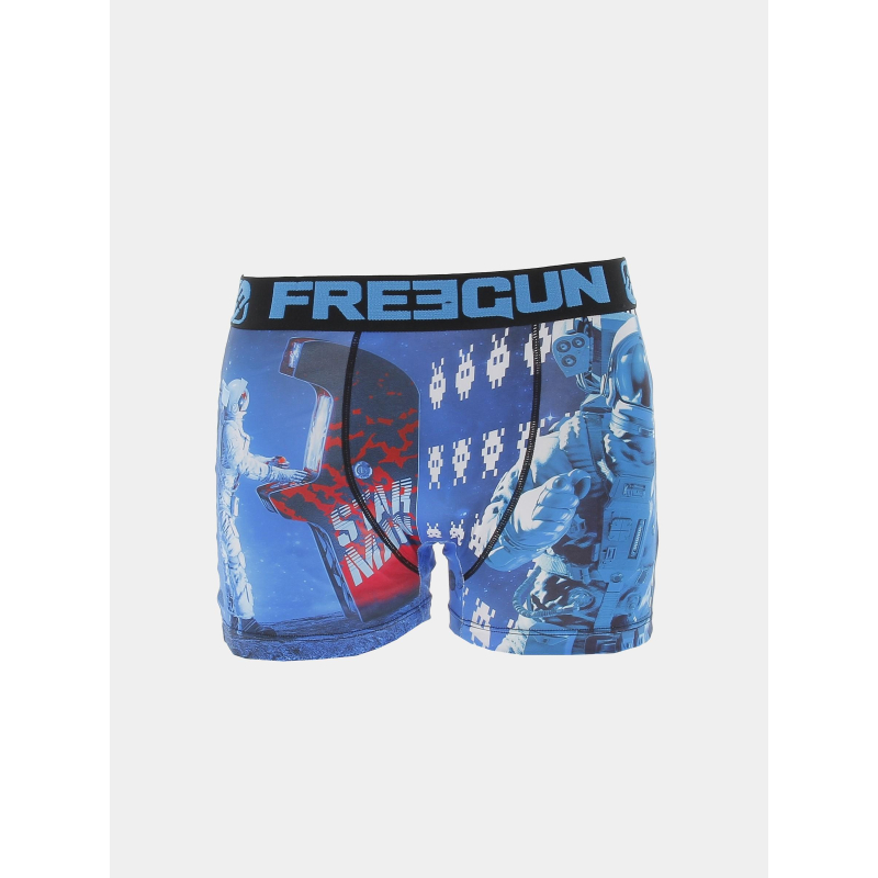Boxer en microfibre astro bleu homme - Freegun