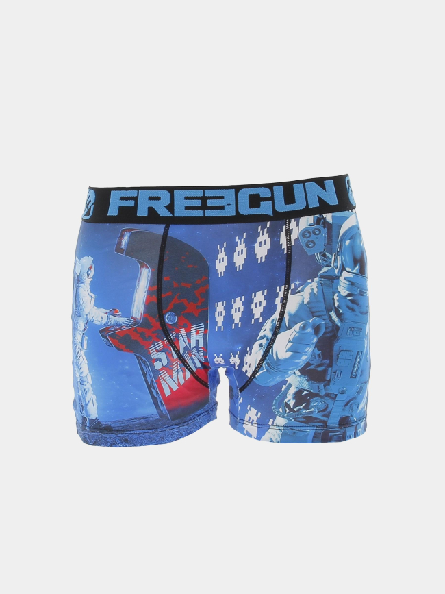 Boxer en microfibre astro bleu homme - Freegun