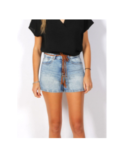 Short en jean loreen taille haute femme - Only