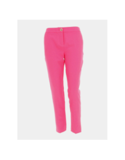 Pantalon droit cris rose fluo femme - Morgan