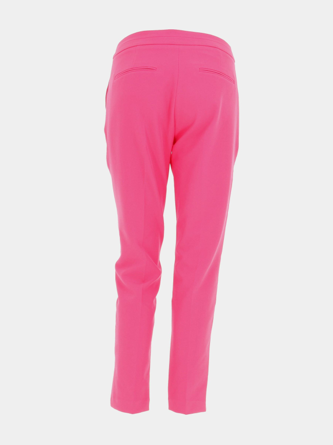 Pantalon droit cris rose fluo femme - Morgan