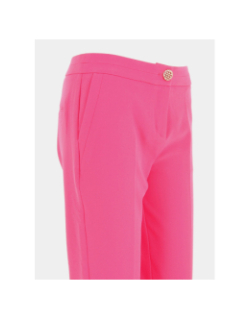 Pantalon droit cris rose fluo femme - Morgan