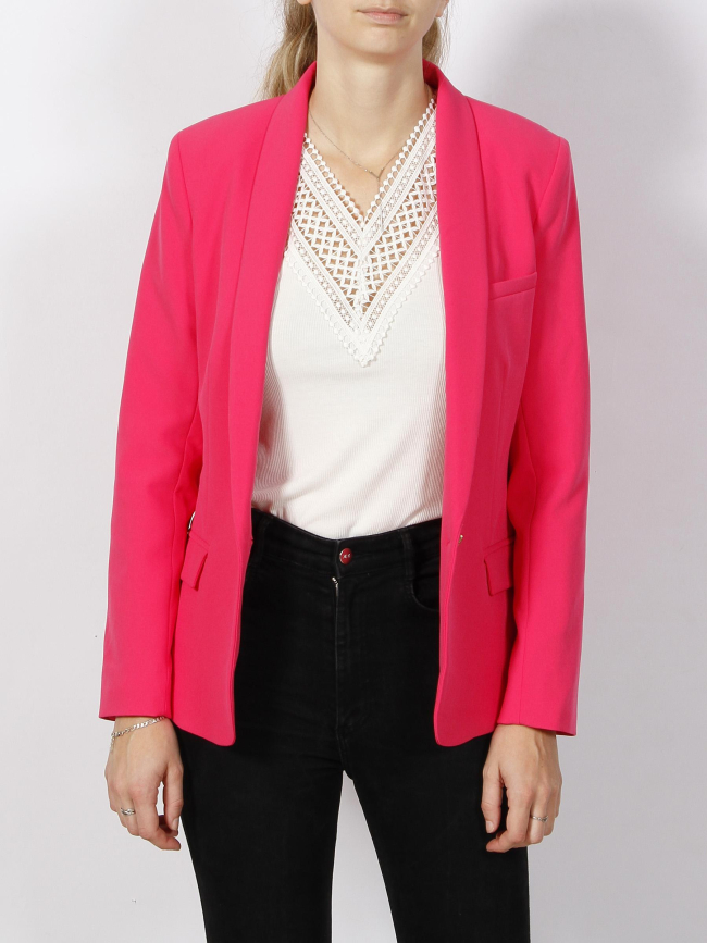 Veste blazer cris rose fluo femme - Morgan