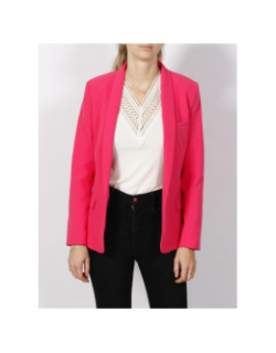 Veste blazer cris rose fluo femme - Morgan