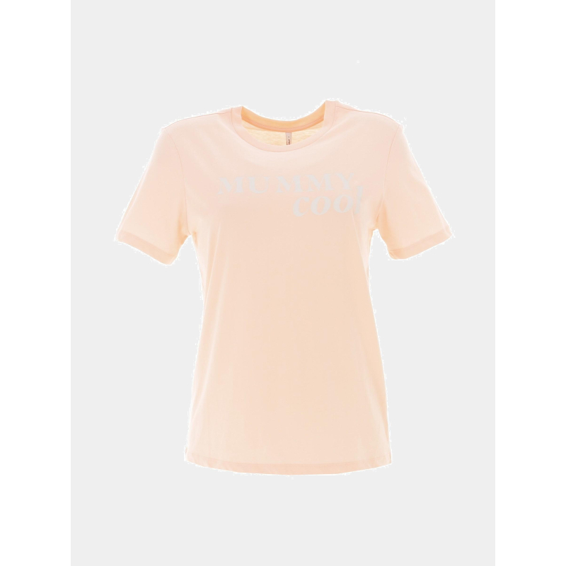 T-shirt mummy regular rose femme - Only