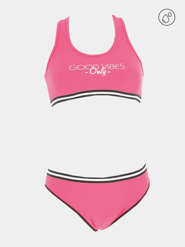 Maillot de bain menstruel rose fille - HappyDays