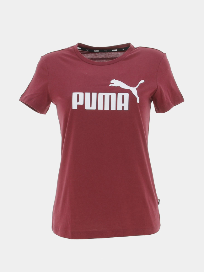 T-shirt essential logo bordeaux femme - Puma