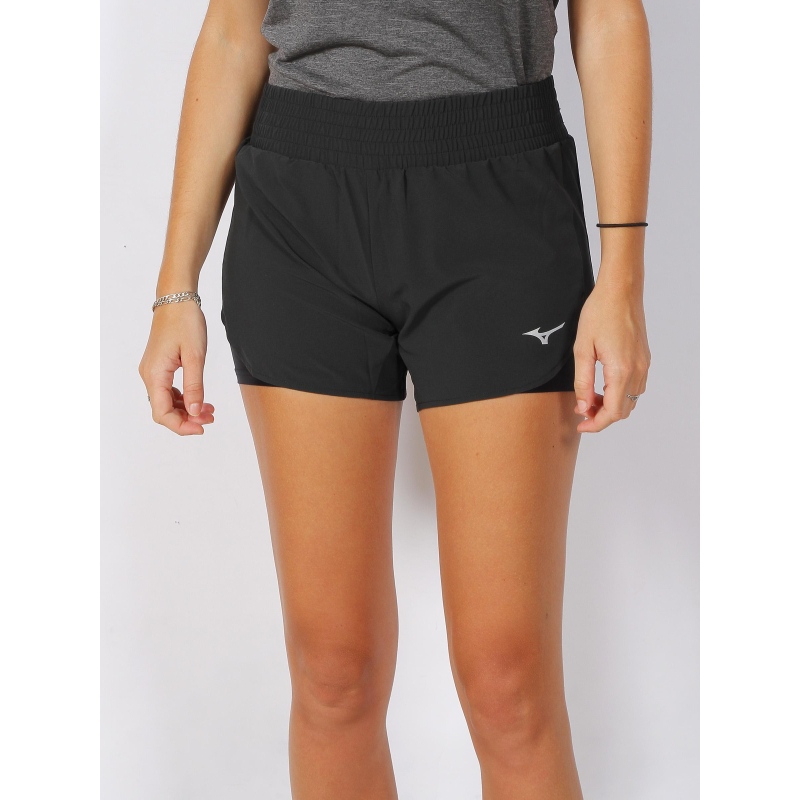 Short de sport running noir femme - Mizuno