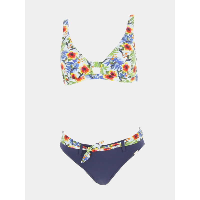 Maillot de bain 2 pièces fleurs multicolore femme - Grain De Sable