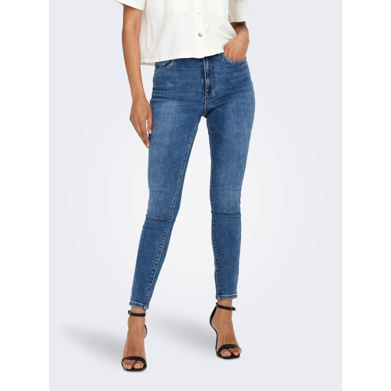 Jean skinny mila taille haute bleu femme - Only