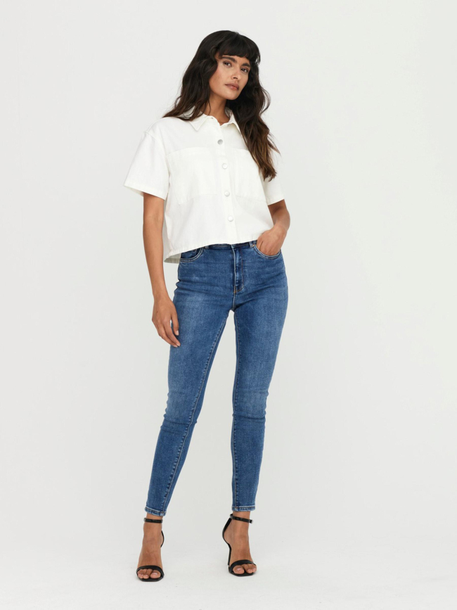 Jean skinny mila taille haute bleu femme - Only