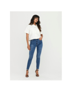 Jean skinny mila taille haute bleu femme - Only