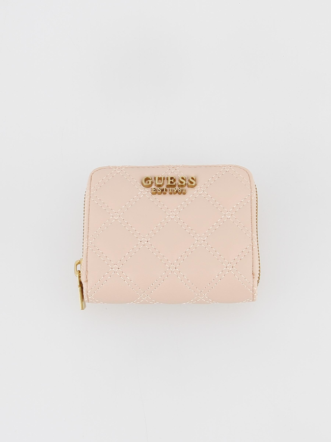 Mini portefeuille giully slg rose femme - Guess