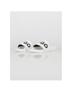 Claquettes match it slid blanc femme - Hugo