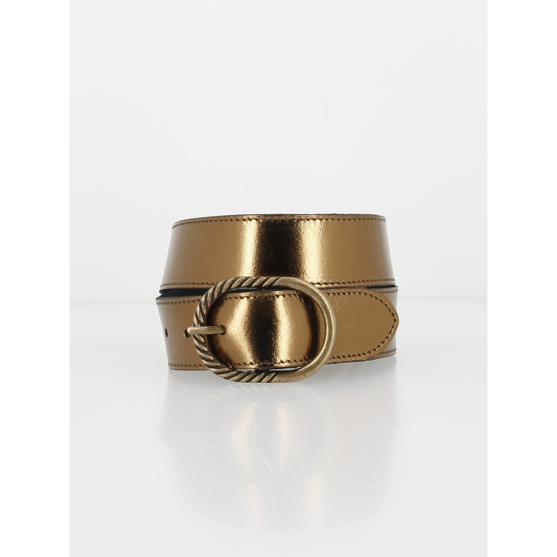 Ceinture nana suede jeans marron bronze femme - Pieces